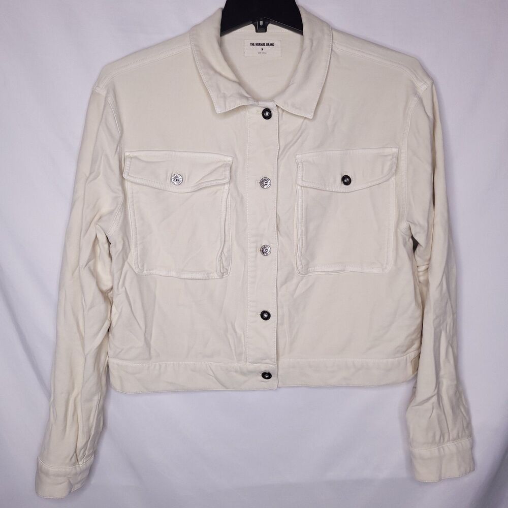 The Normal Brand Cream Crop Utility Jacket